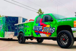 Hydraulic Fluid Cleanup North Texas Spill Response Quick Response Truck Pulling Enclosed Trailer